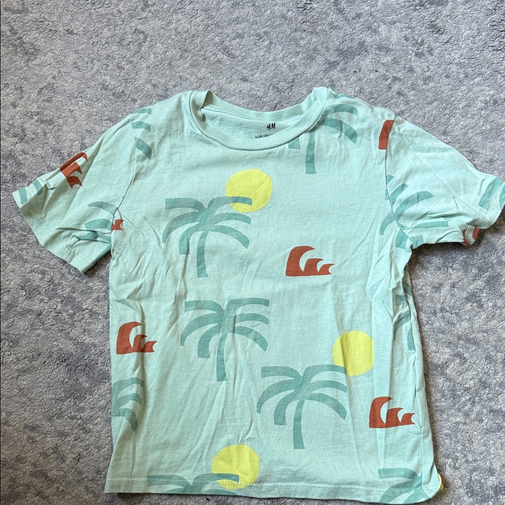 H&M Kids Palm Tree Print T-Shirt - Green